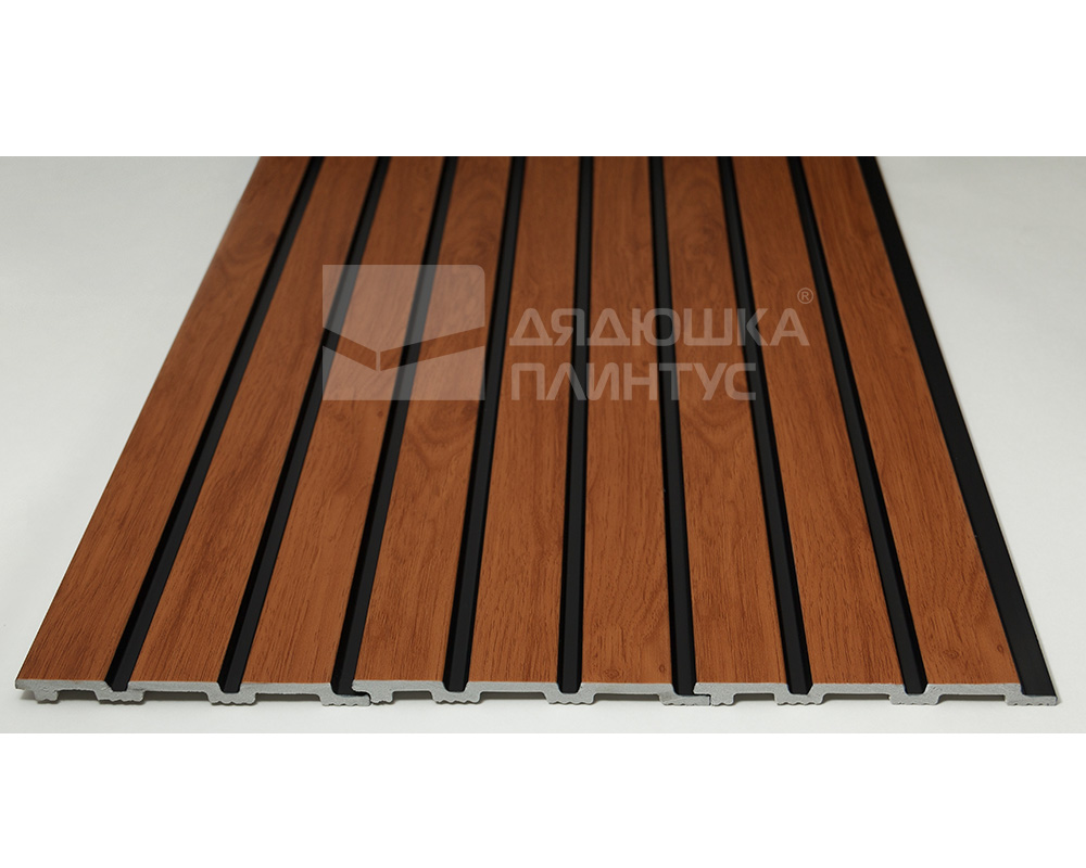 Панель вспененный полистирол ГРЕЙС 3D RAIL 120*2700 мм. Вишня