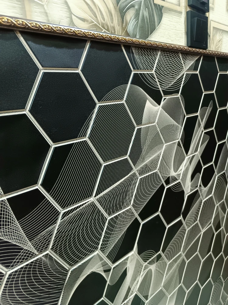 Панель ПВХ ГРЕЙС 973*492 10шт/уп Шестигранник Гравитация. Цена указана за 4,8 м²