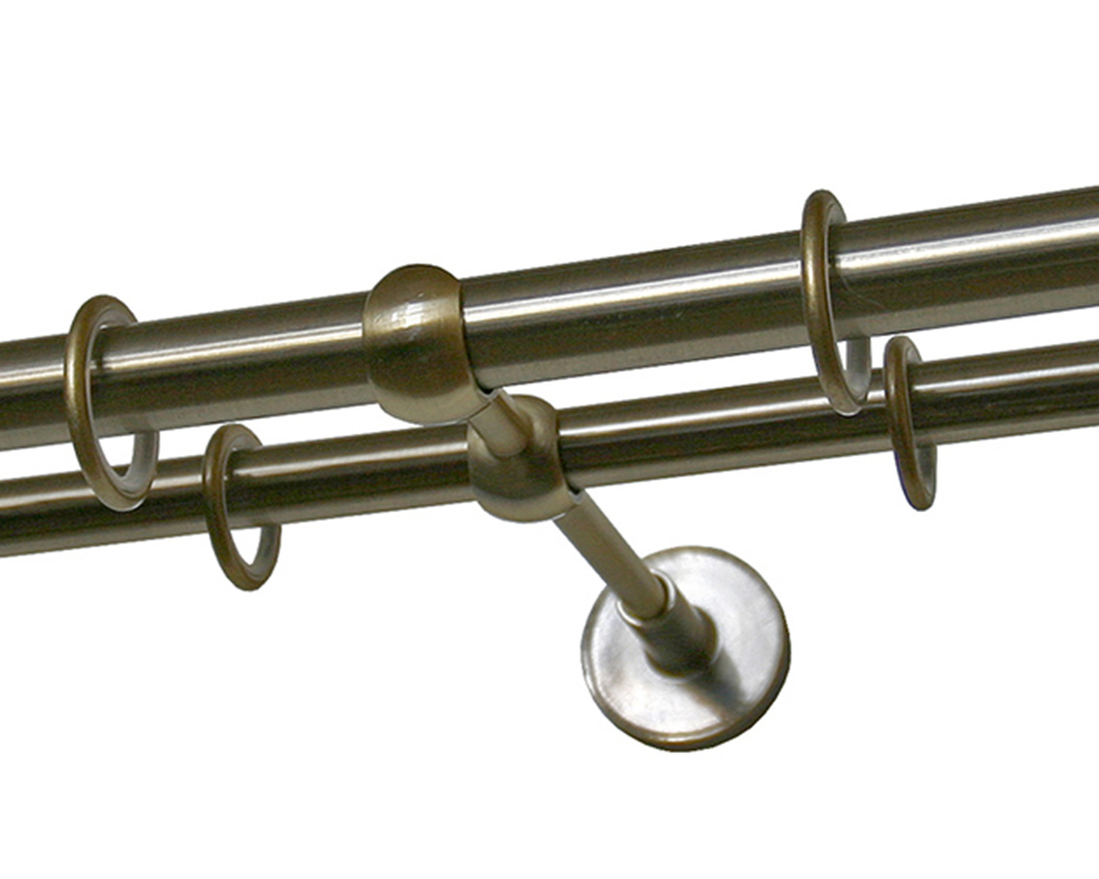 Карниз двухрядный кованый УЮТ d16мм 2,8м Бронза